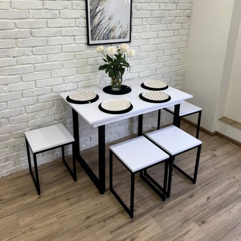 Стіл EDGAR + 4 Табурети LOFT